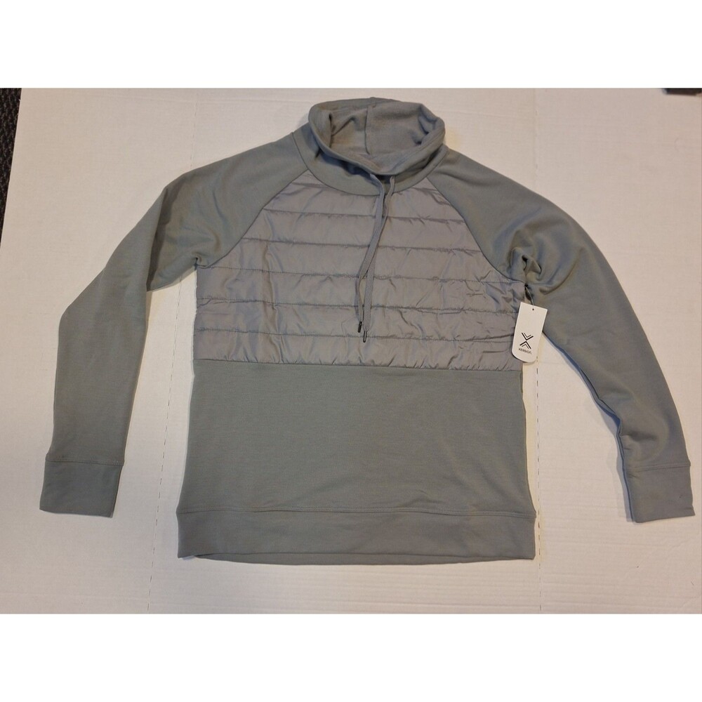 XERSION Womens Gray Active Wear Pullover Fleece Top NWT Size M